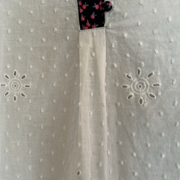 MATILDA JANE Make Believe Snow Globe White Eyelet Dotted Swiss Tunic, Medium,GUC - Picture 11 of 15
